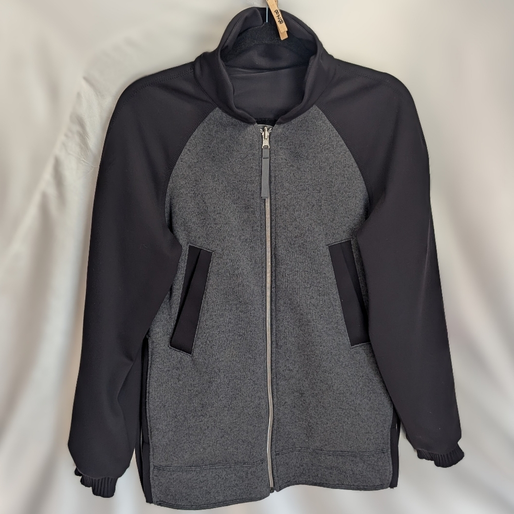 LULULEMON Both Ways Reversible Gray Black Satin Reversible Jacket